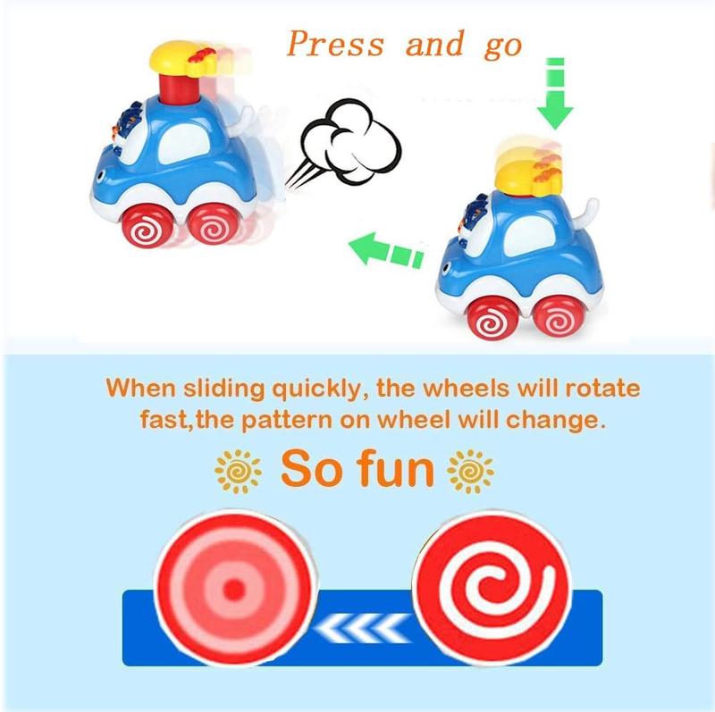 4pcs Baby Toy Cars for 1 Year Old Boy Gifts Press and Go Forest Animal Car Educational Toys for 2 Years Old Boy Pull Back Cars Toys for Toddlers 1-3 Baby Toys 12-18 Months Gifts for 1 2 3 Year Old Boy Girl 5