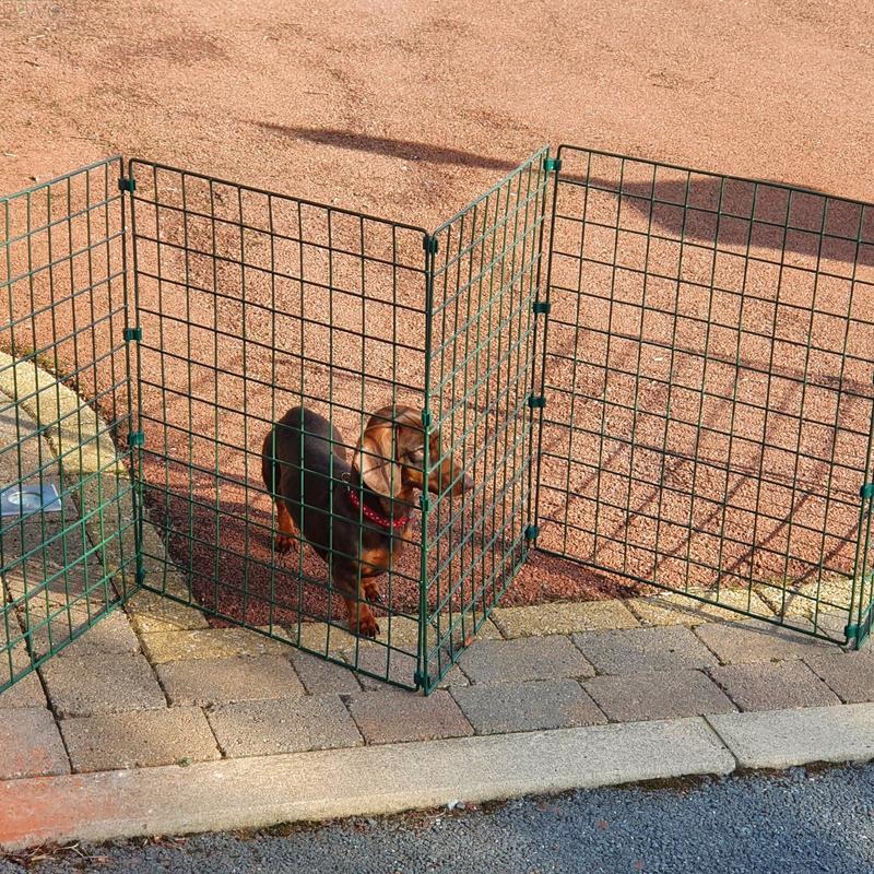 Folding Dog Fence - 60cm High (50mm x 50mm Mesh) Ideal for Puppy/Small Dogs 1