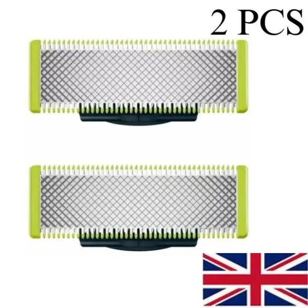 2PCS Replacement OneBlades Head Razor Shaver for Philips OneBlade QP2520/QP2630