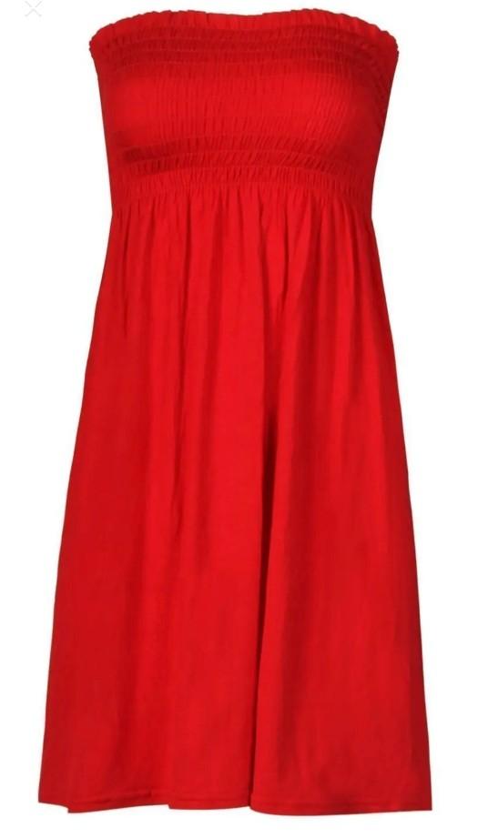 Product Introduction of STY Ladies Sheering Gather Boobtube Strapless Bandeau Summer Mini Dress Top Beachwear Coverup Holidays Casual Womenswear Comfort Basic Sleeveless Comfortable Style Chic Casual Wear 10