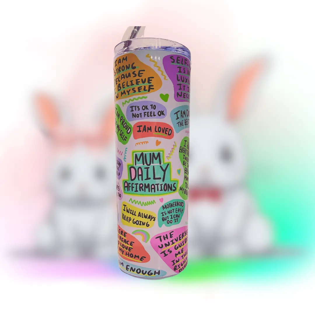mum daily affirmation tumbler Drinkware Flasks Lid Stainless Steel Straw Stylish Coffee Reusable Portable Water Bottles Mug Bottled