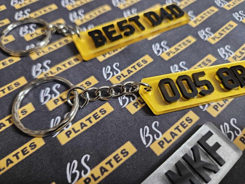 Personalised Number Plate Key Ring | Car Keys Key Chain | Licence Plate Name | Vehicle Lover Gift Present | Acrylic 4
