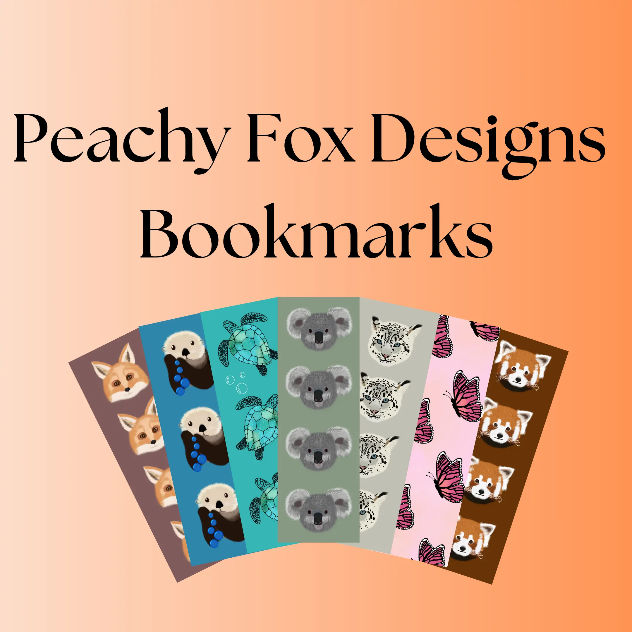 Peachy Fox Designs Bookmarks
