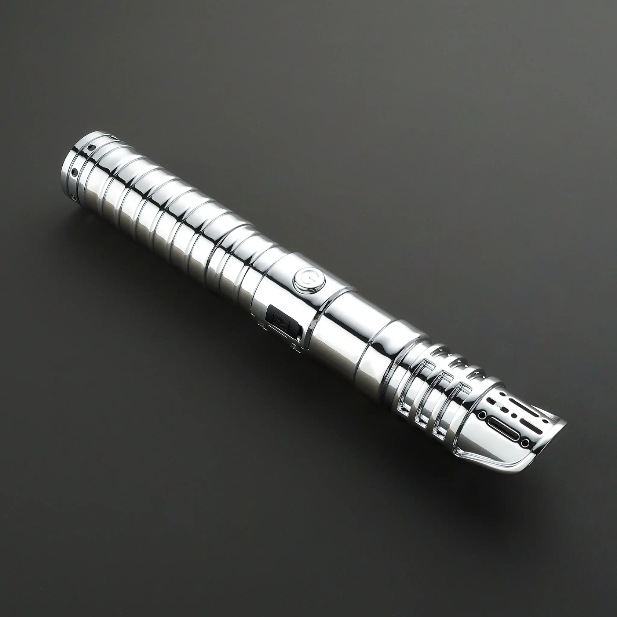 No. 000 Silver Baselit 4-Fonts Combat Lightsaber RGB Replica
