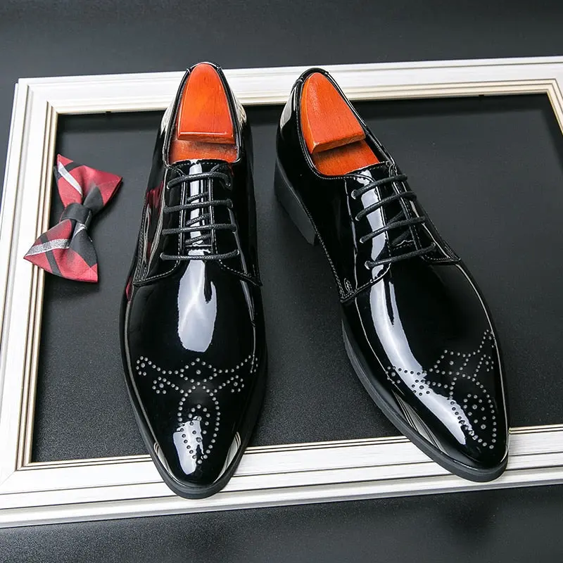 Men Leather Fashion Shoe Boy Footwear Walking Shoes Closed