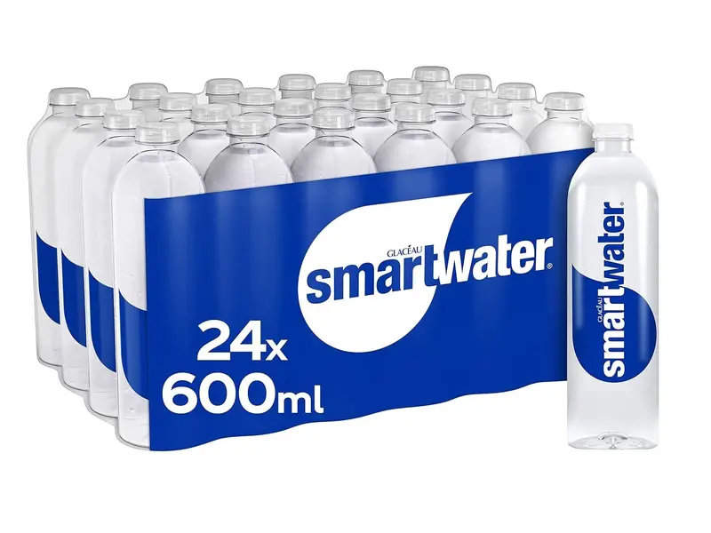 GLACÉAU Smartwater with Electrolytes - 24 X 600ml, Vapour-Distilled British Spring Water 0