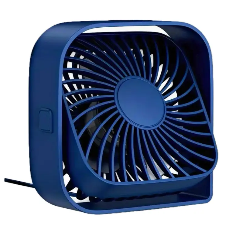 Portable USB Desk Fan Colour Blue, with 3 Speed Setting and 360 Degree Silent Rotation Colour Blue. 0
