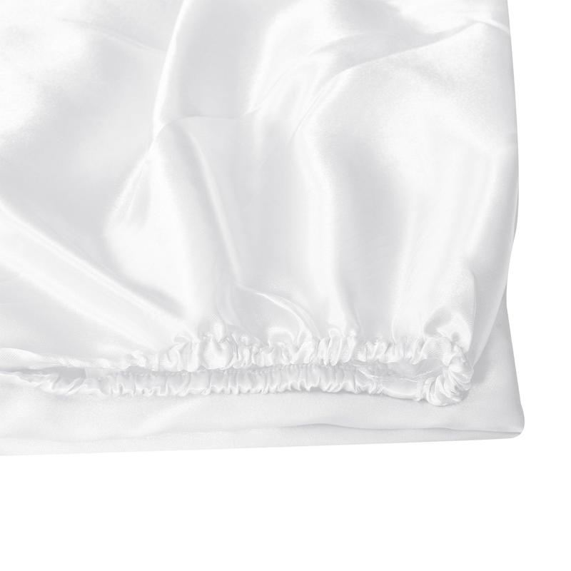 3Pcs Silky Satin Fitted Sheet Set 40cm Deep Mattress Cover Double & Pillowcase 2