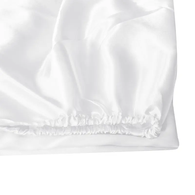 3Pcs Silky Satin Fitted Sheet Set 40cm Deep Mattress Cover Double & Pillowcase 2