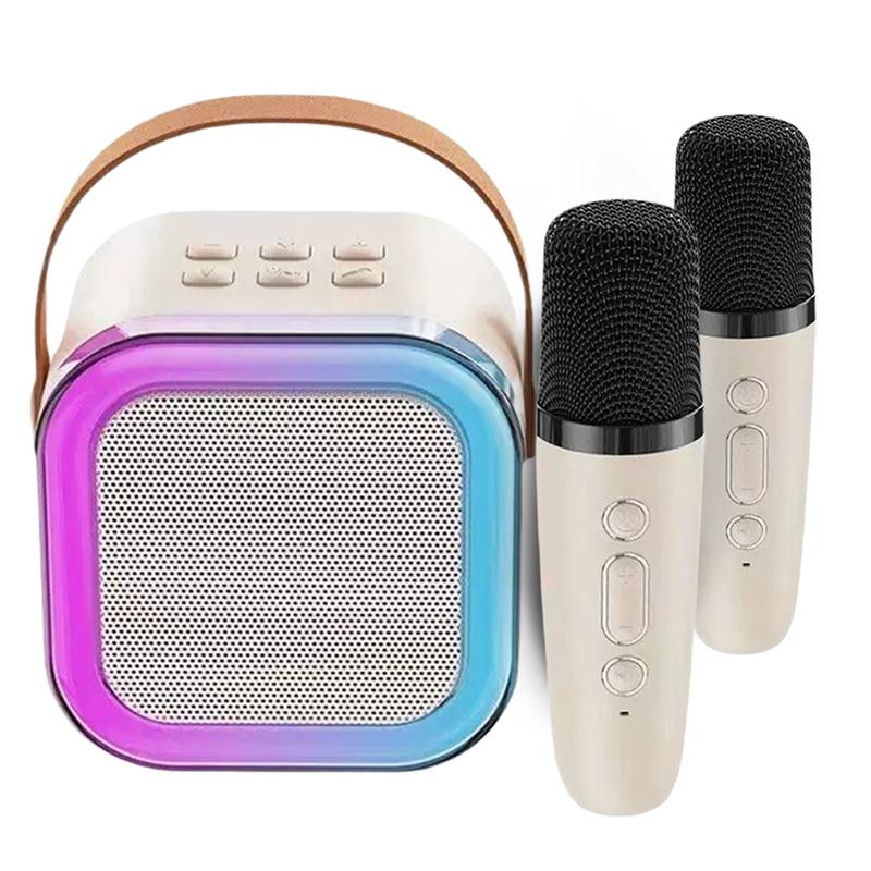 Product Introduction of Karaoke Machine Wireless Bluetooth Karaoke Speaker System RGB Light with 2 Microphones for Home Karaoke Singing Speaker Gift 31