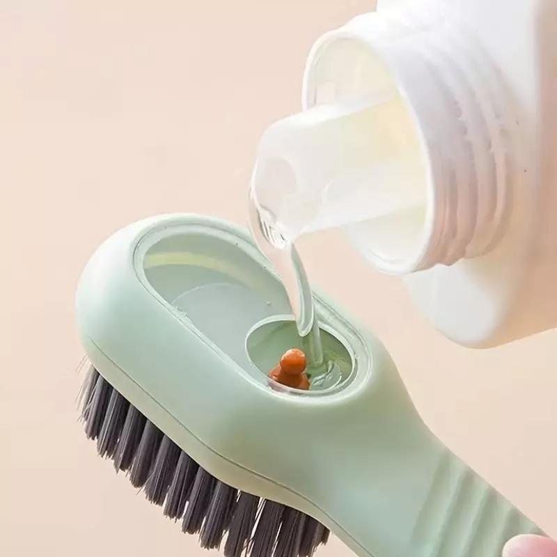 1-2pcs Laundry Soap Dispenser Scrubbing Brush For Cleaning Shoe Cleaning Brush 2
