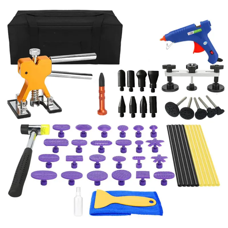 🌙[2-3 days delivery]🌙PDR Car Paintless Kit Dent Puller Lifter Repair Removal Hail Gun Tool + UK Plug 1