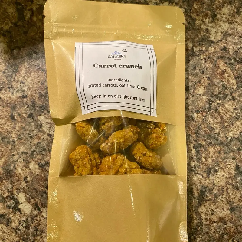 Carrot crunch dog puppy biscuits treats ( heart health ) - 100g 1