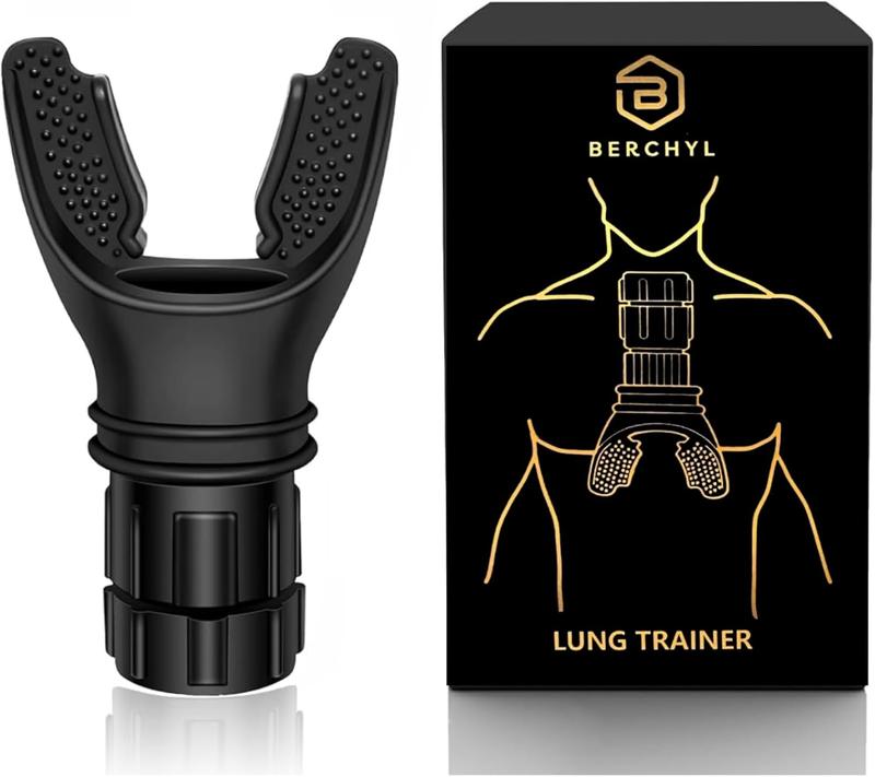 Lung Trainer - Portable Breathing Exerciser for Enhanced Lung Capacity, Adjustable Resistance Handheld Device for Respiratory Therapy, Ideal for Athletes & Fitness Enthusiasts. Easy to Clean. barbells original  lava 0