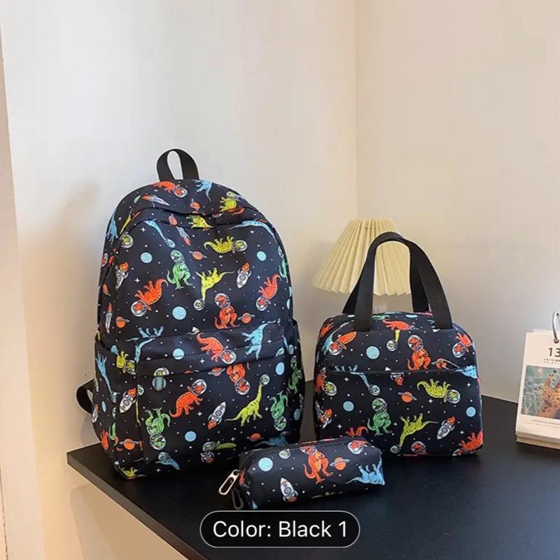 3pcs/set Large Capacity Backpack, Cute Unicorn Backpack With Lunch Bag & Pencil Case For School Students 4