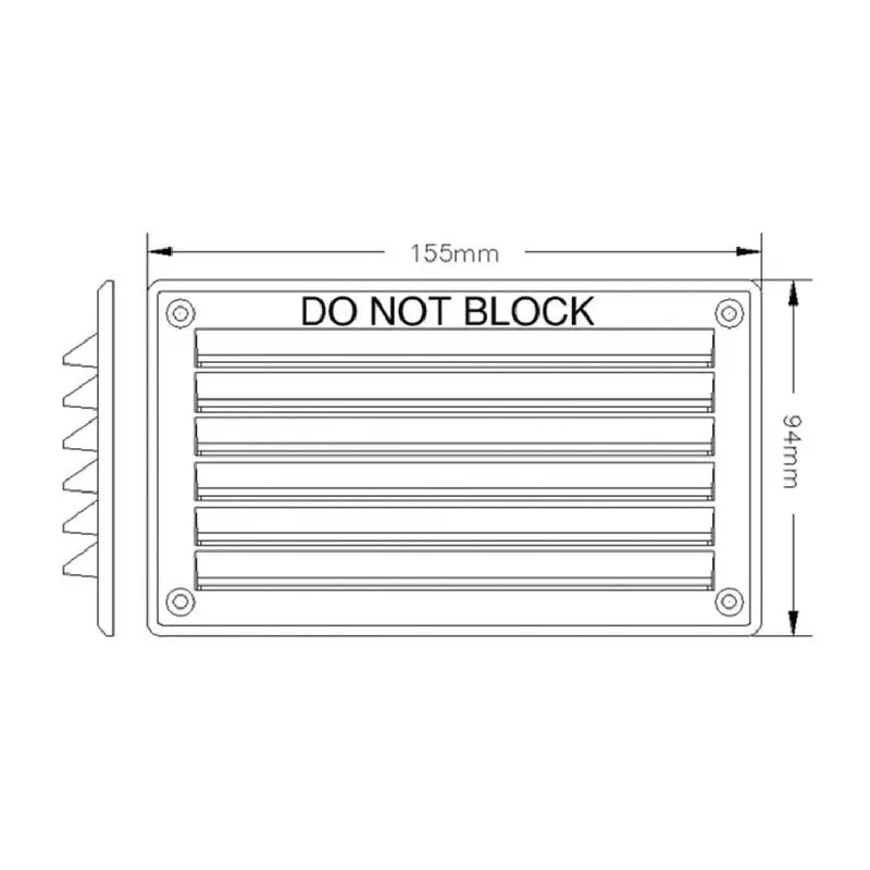 Rytons Louvre Air Vent 6" x 3" Plastic Grille 4