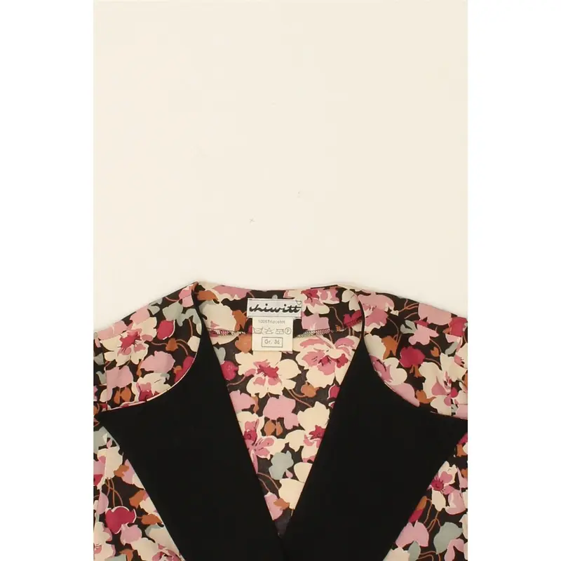 Pre-Owned VINTAGE Womens 4 Button Blazer Jacket IT 36 XS Pink Floral Triacetate 4