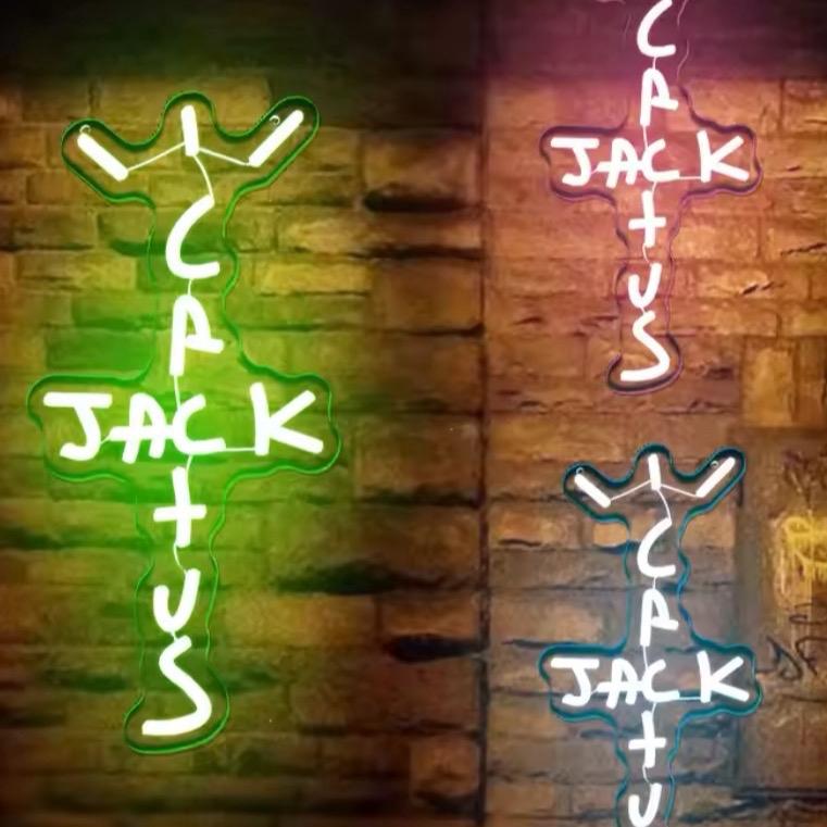 UponRay Cactus Jack LED Neon Sign Sneakerhead Mancave Bedroom Decor Light Gift 1
