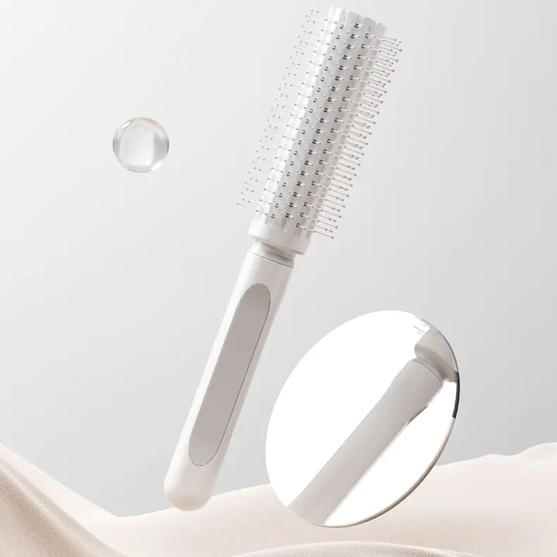 Aria Long Round Comb Hairbrush for Effortless Styling Daily and Gentle Detangling, Comfortable Grip – Ideal for Women, Men, and Travel Smooth Handle Haircare Lightweight