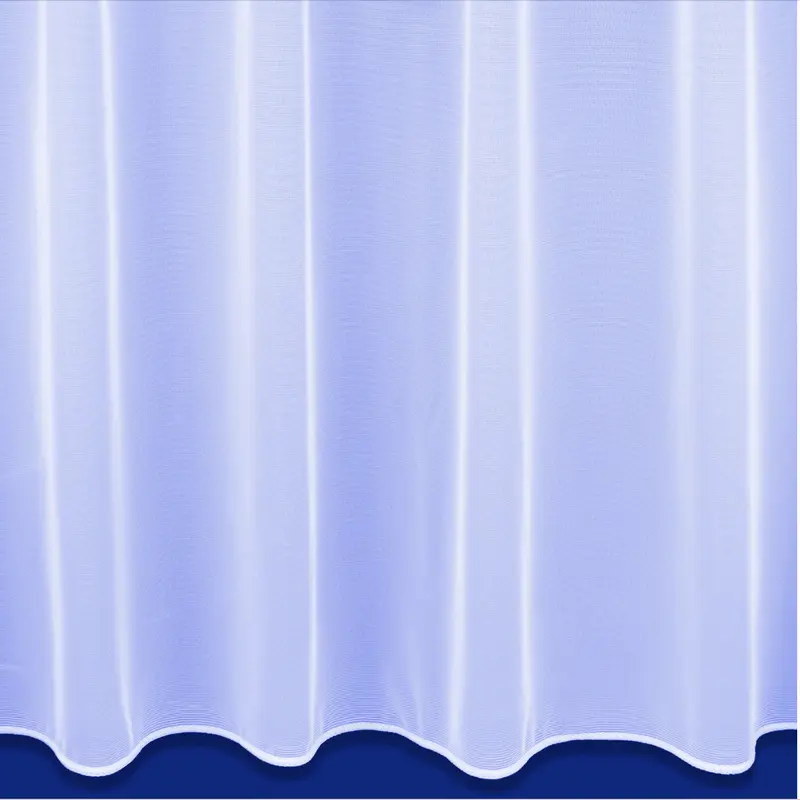 Sue White Plain Lead Weighted Voile Net Curtain - Sold In Set Sizes - 0