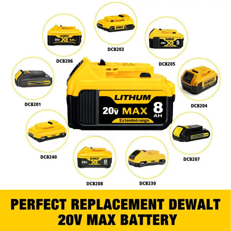 2X For DEWALT DCB184 18V 9.0Ah Li-ion Battery 18Volt Max XR DCB182 DCB183 DCB200 2