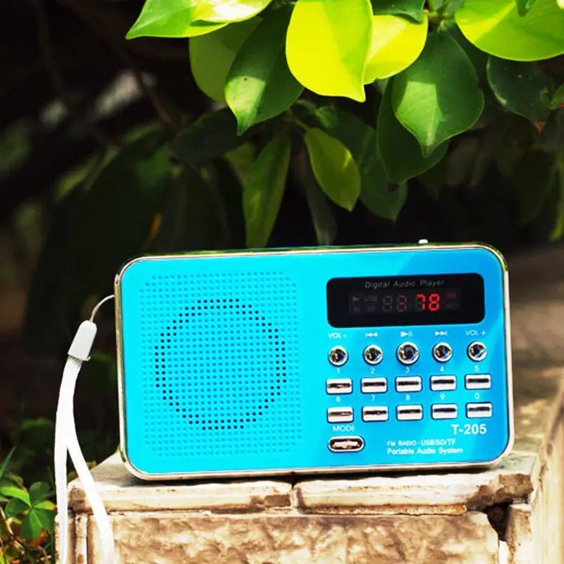 Portable Mini FM Radio Digital Radio Speaker USB SD TF Card MP3 Audio Player 3