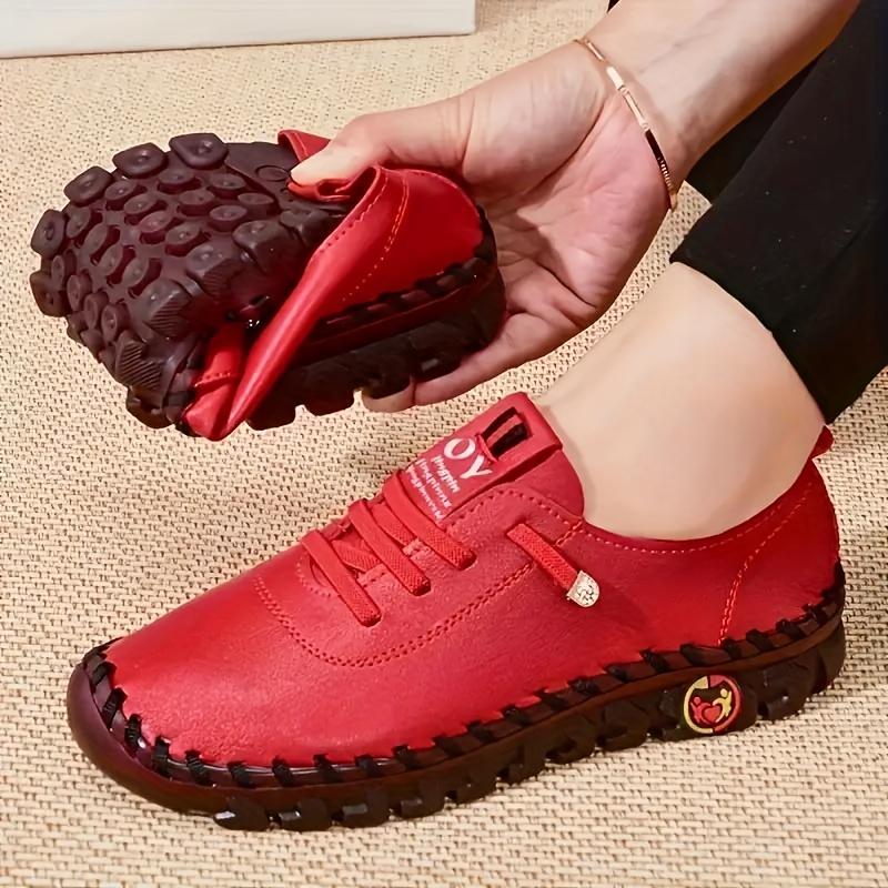 Product Introduction of Women's Slip-Resistant Synthetic Cover Sneakers - Comfortable, Breathable Casual Shoes in White & Multiple Colors (Pink, Blue, Black, Red, Green, Purple) for Spring & Fall 4