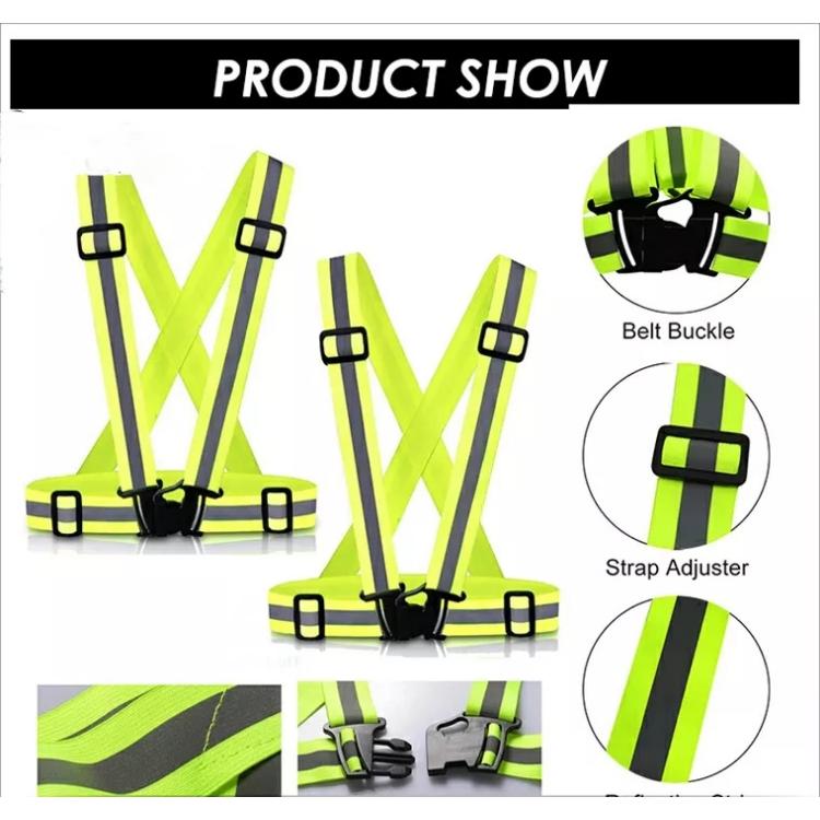 Product Introduction of Cycling Reflective Vest High Visibility Safety Vest for Night Riding Running Bicycle Motorcycle Outdoor Sports Vest Elastic Band 39