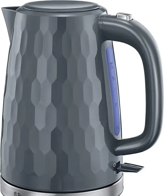 26053 Cordless Electric Kettle - Contemporary Honeycomb Design with Fast Boil and Boil Dry Protection, 1.7 Litre, 3000 W, Grey 0