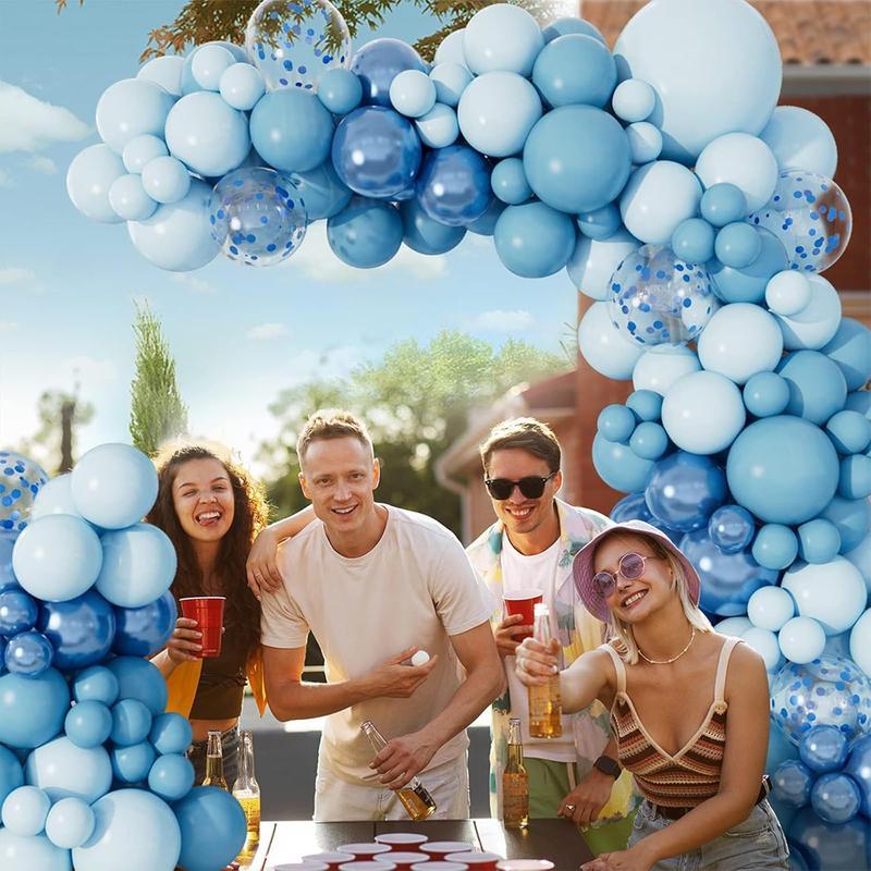 Baby Blue Balloon Arch Kit 99PCS Sky Blue Balloon Arch Garland 2