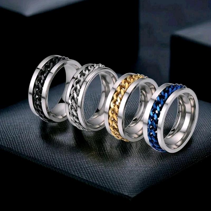 Chain Anxiety Fidget Spinning Ring is a unique and trendy piece of jewellery perfect for Anyone Who Need To Release Negative Energy 1