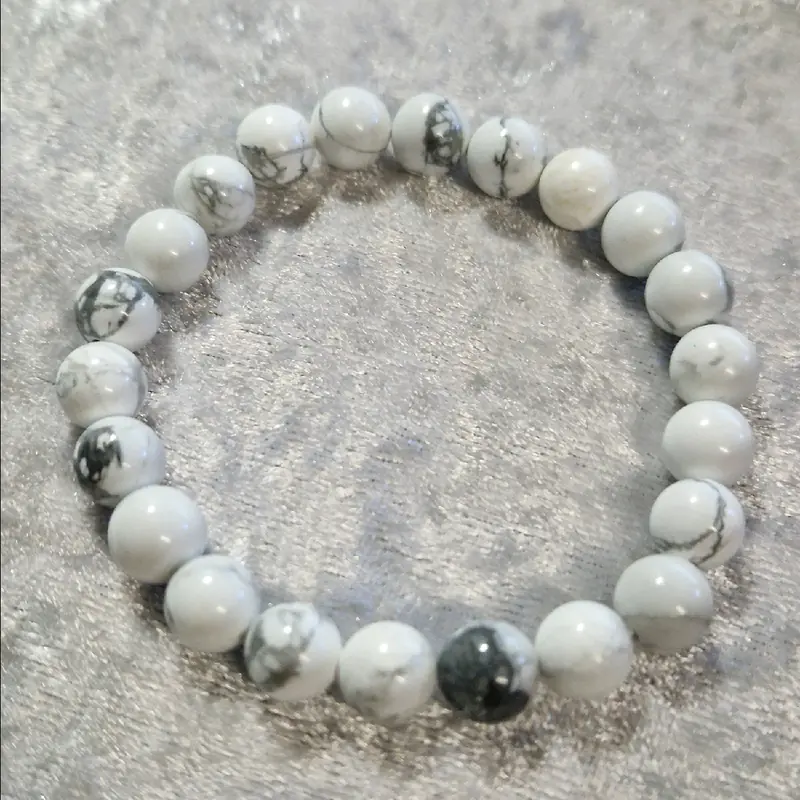 Howlite - Natural Crystal Chakra Bracelet for Balancing & Alignment 0