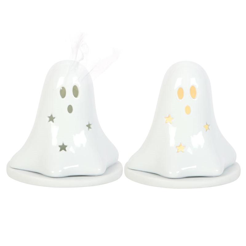 Gothic Gifts Ghost Tealight and Incense Cone Holder Ceramic Decor 2