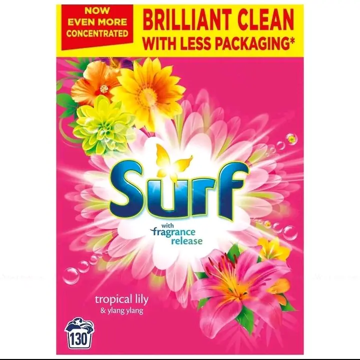 Surf Tropical Laundry Powder - 130 Washes for Household Cleaning Detergent 0