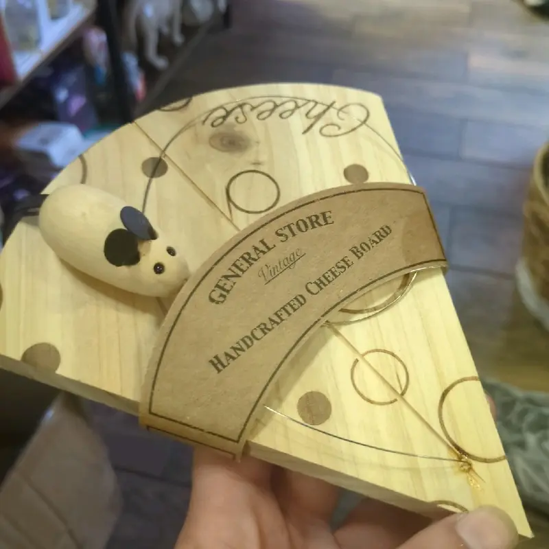 Handcrafted Cheese Board with Slice - Perfect for Kitchen Chopping Wood 2