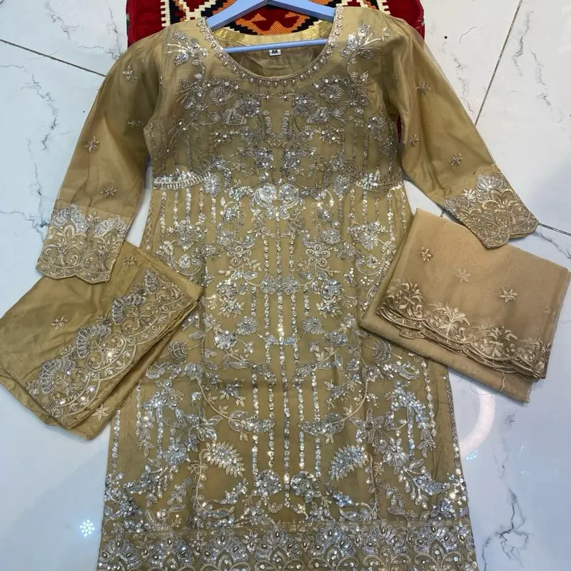Pakistani Designer Plazzo Kameez Suit for Women - Free Shipping & Returns - Dress, Traditional