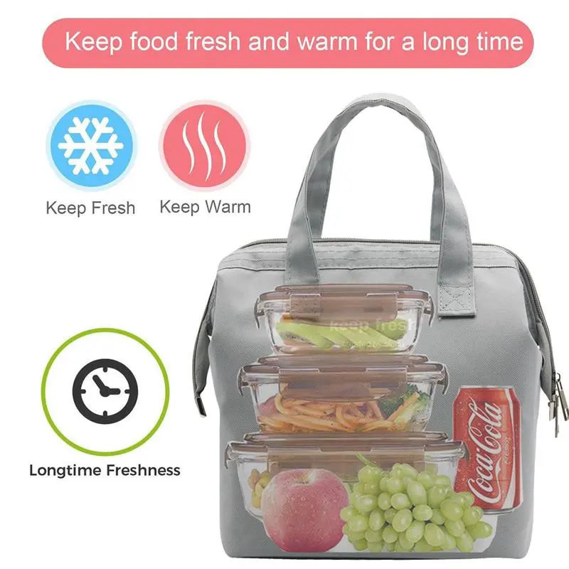 Large Capacity Lunch Bag, Portable Insulated Lunch Bag, Lunch Box Storage Bag for Office School Travel Outdoor Camping, Lunch Bags for Women, Kitchen Accessories, Summer for Gift 6