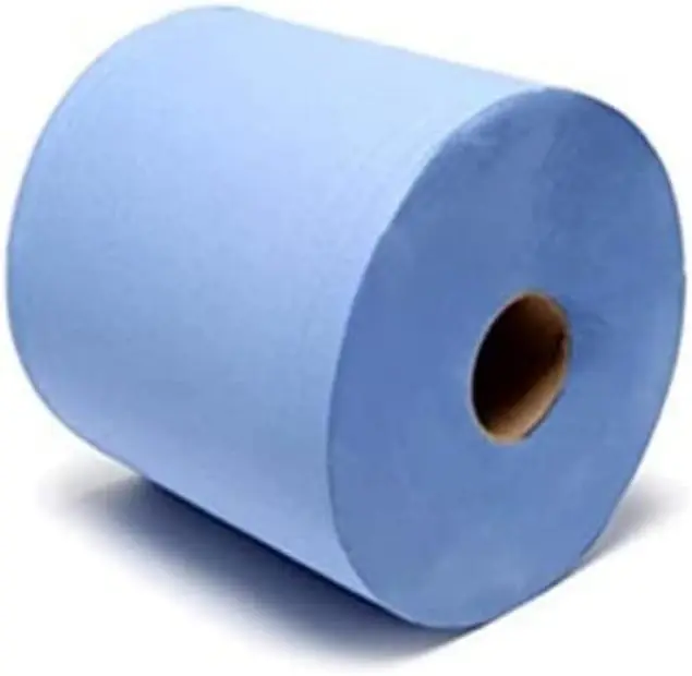 6 Pack Multipurpose Centrefeed Blue Hand Tissue Towel Rolls 1