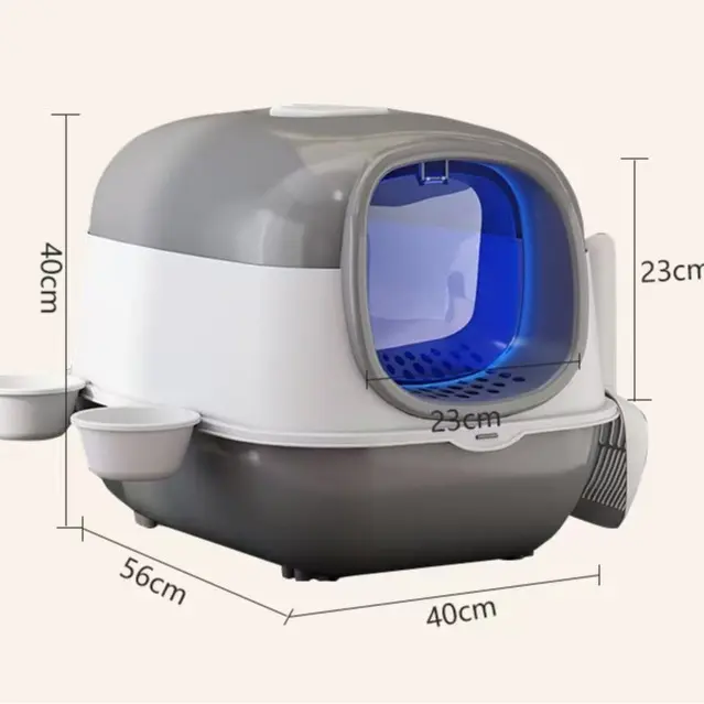 Cat Litter Box Fully Enclosed Foldable Extra Large Cat Toilet One-Key Sterilization Deodorization Cat Litter Box Manufacturer litter  box  cats