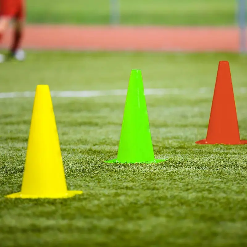 12X Sports Marker Plastic Cones Agility Football Pitch Training Fitness Exercise 6