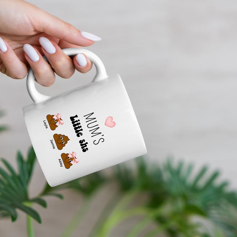Personalised Mum's Little Funny Mug, Mother's day Gift,Present for Mum, Wife, Friend, Colleague, 11 Oz Cup Drinkware, Reusable Tumbler,mam, mom, mama For Coffee or Tea at the Office, with Coworkers Reuse Washable Ceramic mugs sweary 7