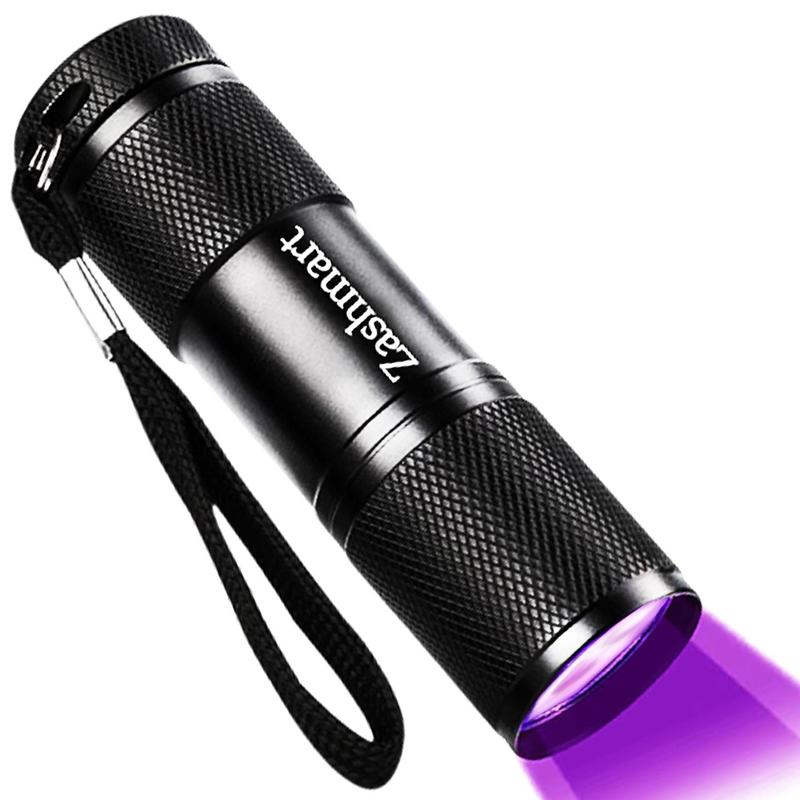 Zashmart UV Torch, Torch Light, 87MM L 9LED Echo Torch, 395 NM Black Flashlight led torch, Powerful UV Light For Pet Urine Detection and Carpet Inspection, Bright Torch light, 3 x AAA Portable Battery (Not Included), High Power Torch for all Detector). 1