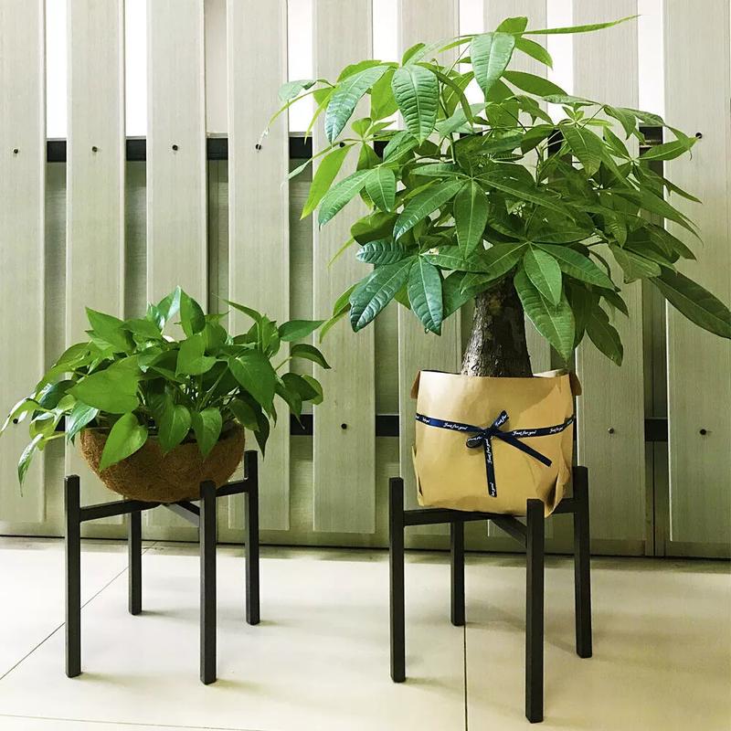 DOLMO 2 in 1 Adjustable Plant Stand Pot Plant Holder Metal Rack Outdoor Indoor Garden Plant Shelf 4