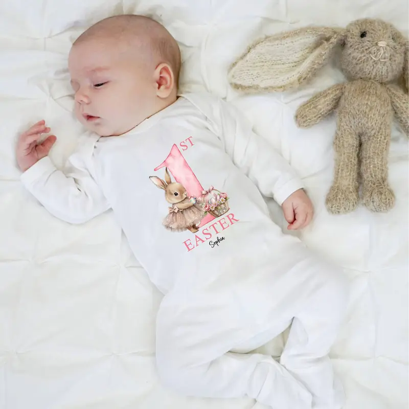 Personalised My First Easter Baby Girl Outfit First Easter 1st Easter - Easter 4