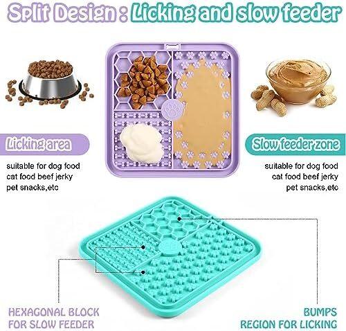 Product Introduction of Licky Mats for Dogs and Cats, Premium Lick Mats with Suction Cups for Dog Anxiety Relief, Dog Lick Mats for Bathing, Grooming and Training, 2 Pack with 1 Spatula 6