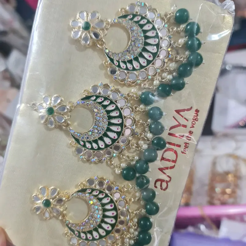 Indian&pakistani jewellery tikka earnings set 4