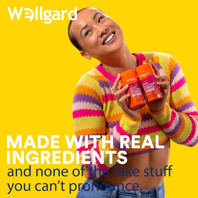 wellgard fibre gummies - Vegan Multivitamin Gummies by Wellgard - Chewable Multivitamins Adults, 60 Vitamin Gummies, Orange Flavour (Adult Gummies) 4