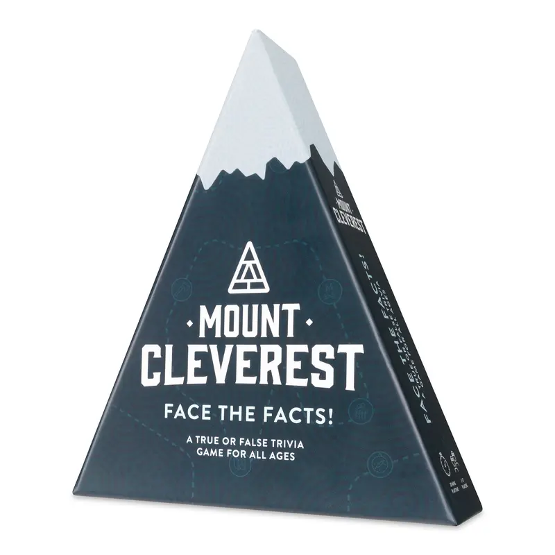 MOUNT CLEVEREST - Original Edition | Gift or Stocking Filler | True or False Trivia Game | Fun Family Card Game for Adults & Kids | Party Games for Kids Birthday | Travel Games 0