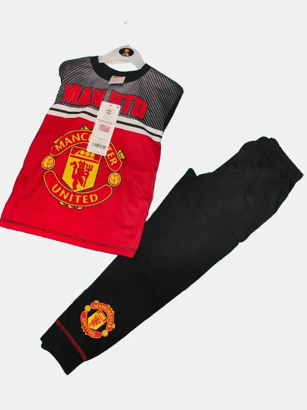 SCLClothing Boys Man UTD Football Pyjamas Set MUFC Manchester United F.C Official Club Merchandise Cotton Nightwear (Ages 4-12Y) Christmas Gift 3
