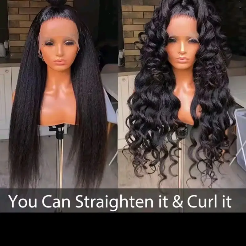 12A Malaysia Kinky Straight Human Hair Wig wigs for 6